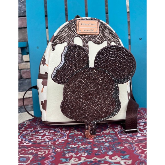 Loungefly Handbags - LIMITED Custom Gems Disney Parks Mickey Ice Cream Bar Loungefly Mini Backpack
